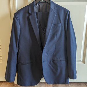 Three-piece Custom Navy Blue Suit